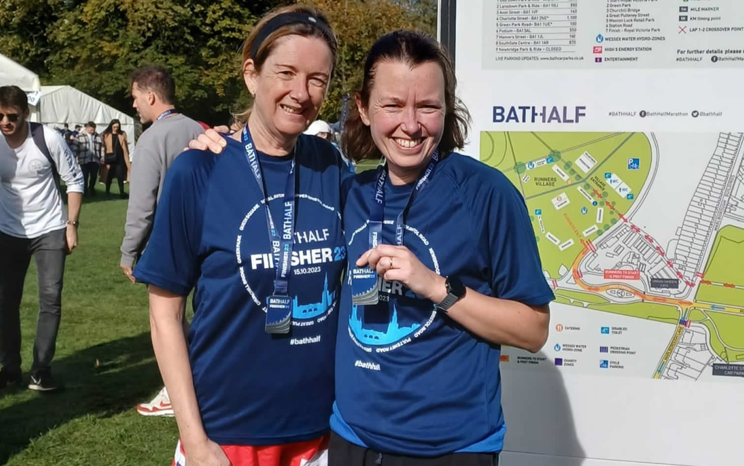 Bourton Roadrunners' Allie & Louise at Bath Half Marathon - 8-10-2023