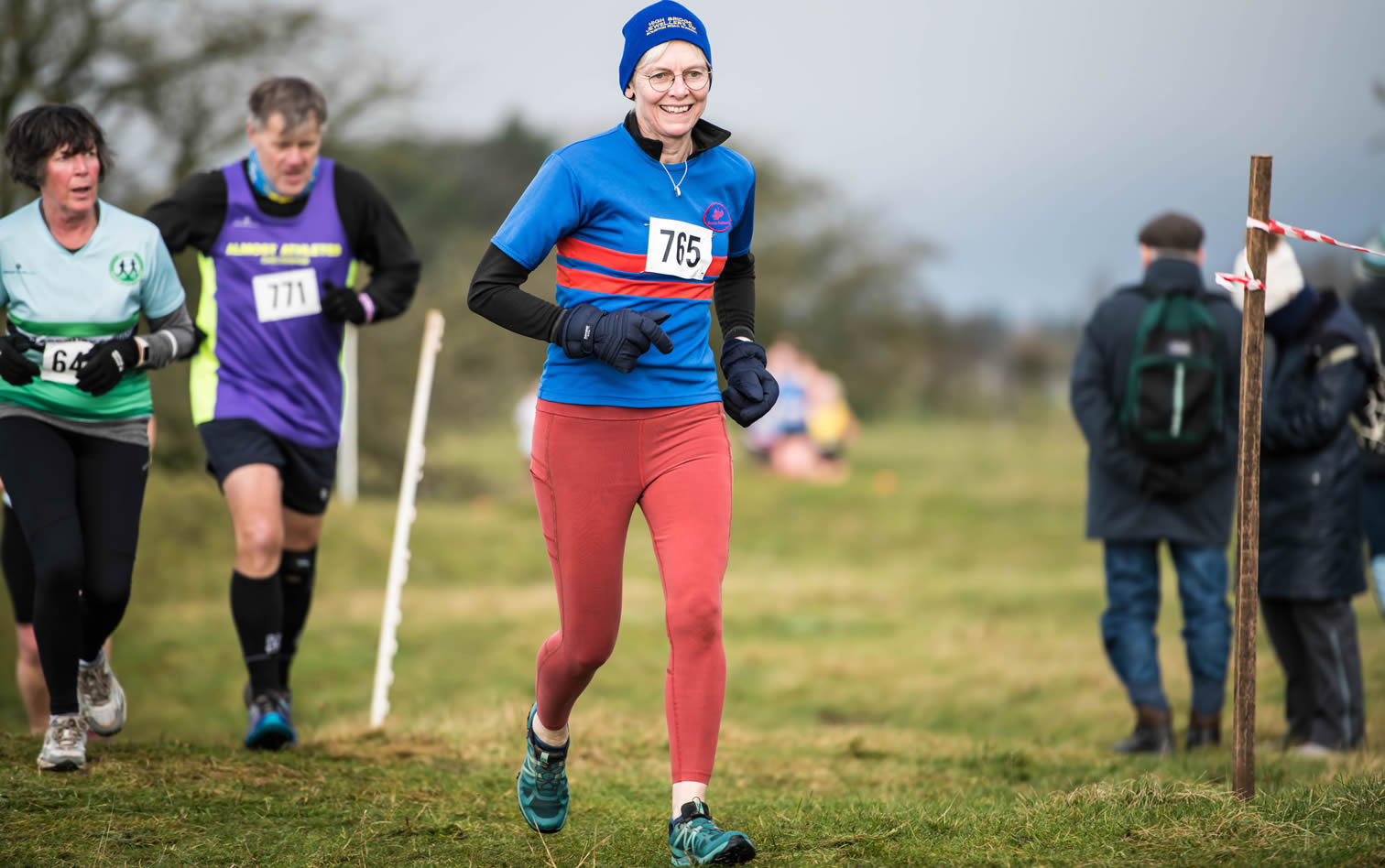 Gill Carrick at Glos AAA Cross-Country League, Cotswold Farm Park - 6-01-2024