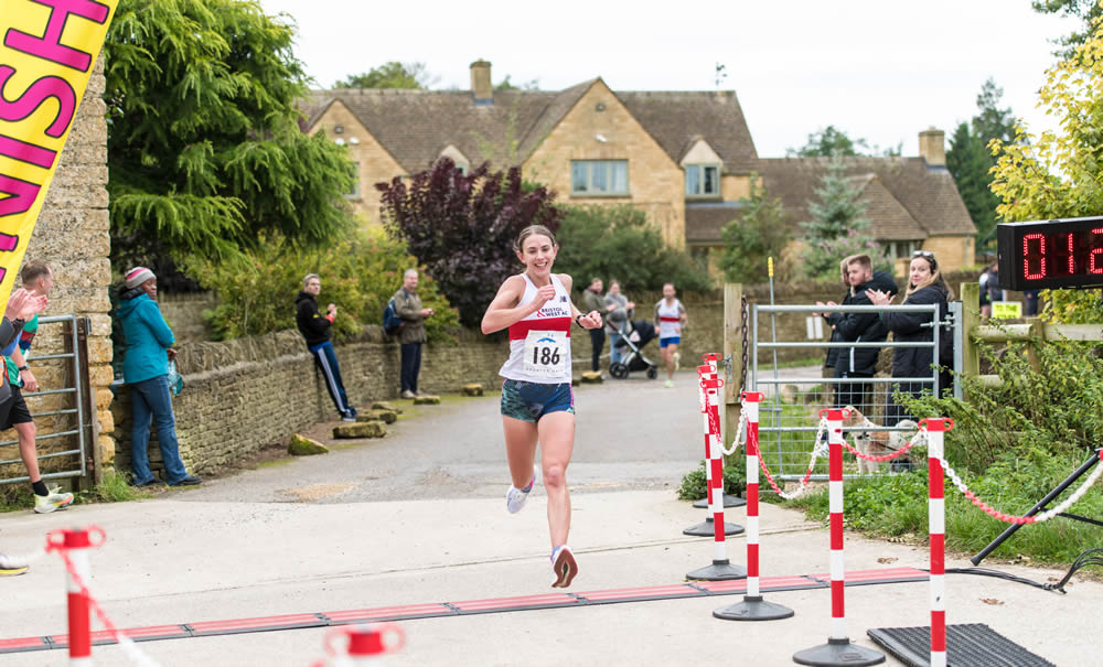 Chelsea Baker from Bristol & West AC was the winning women in 2024 - Click for a larger copy Bourton Half - Chelsea Baker from Bristol & West AC was the winning women in 2024