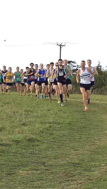 The leaders of the Gloucestershire League race at Little Rissington