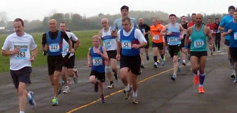 Steve, Christopher and Mick at start of Autumn Shakespeare Raceways race
