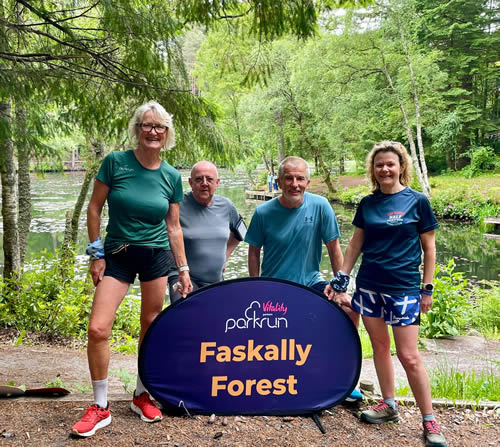 Susan (right) at Faskally Forest Parkrun, Pitlochry - 13th June 2026