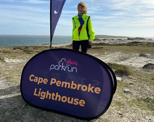 Claire at Cape Pembroke Lighthouse parkrun - 23rd November 2024.
Click on image for a larger version Claire at Cape Pembroke Lighthouse parkrun - 23rd November 2024