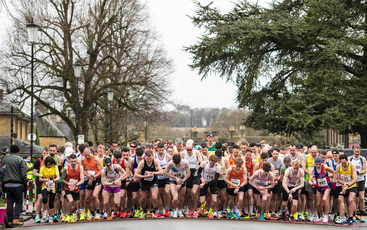 Start of the 2025 Bourton 10k - 23-02-2025