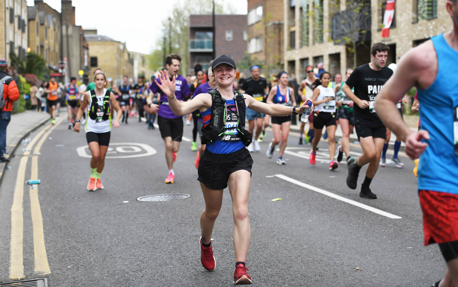 Bourton Roadrunners' Rebecca just after 16 miles at London Marathon - 21-04-2024