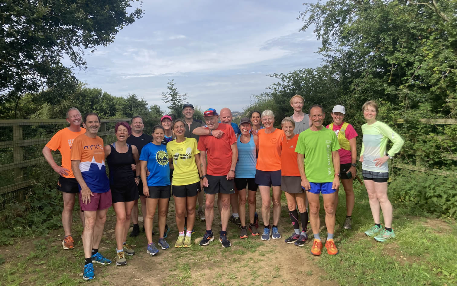 Team photo for Michela's final run - Bledington - 4-08-2024