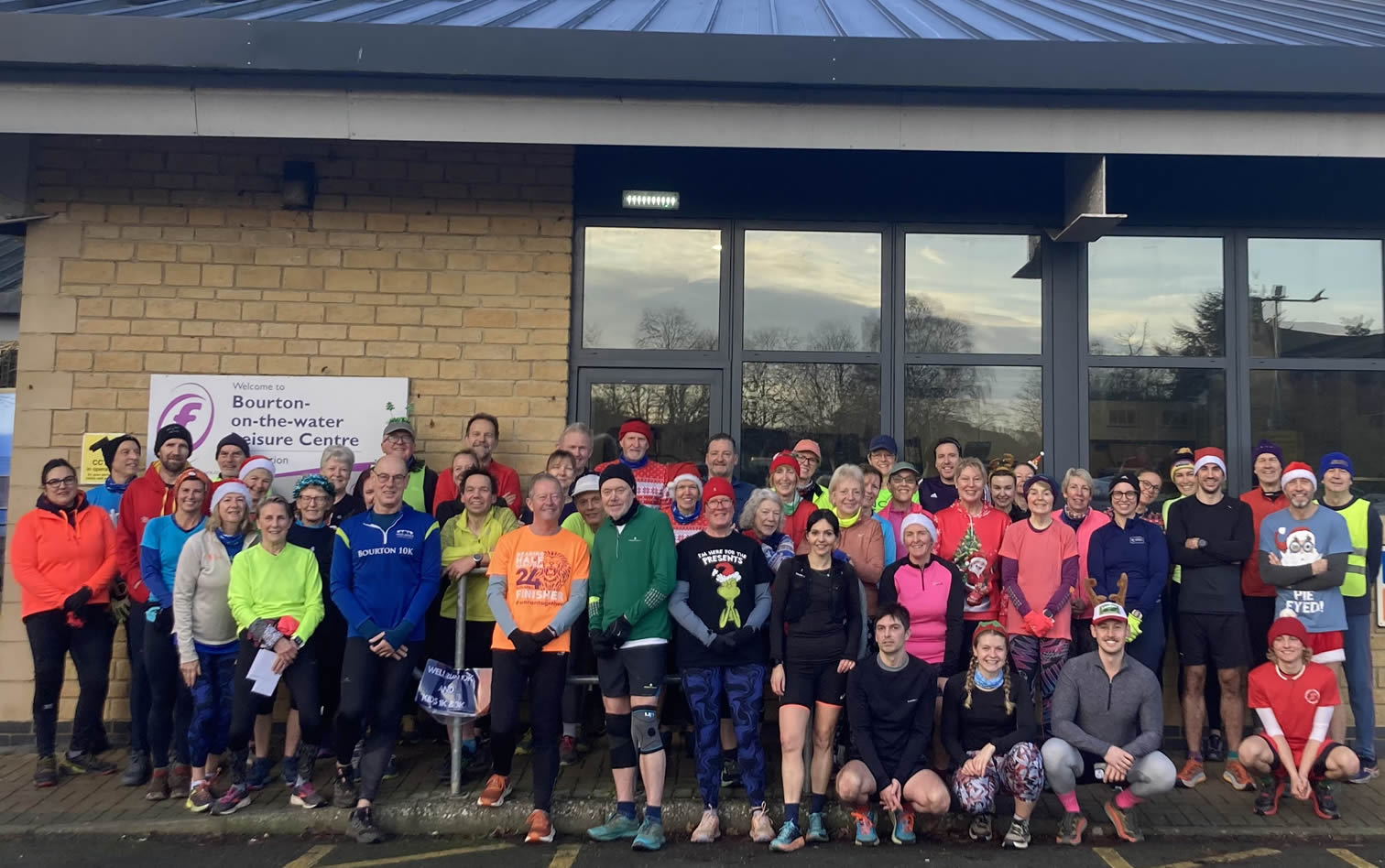 Gathering ready for Mince Pie Muddy Run - Bourton Leisure Centre - 15th December 2024