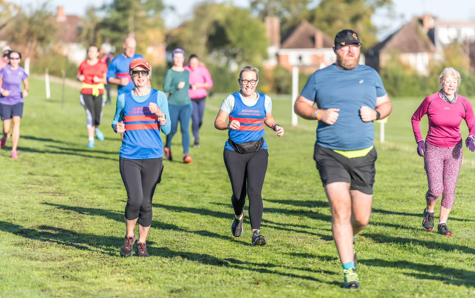 Bourton's Chris Lynch, Gillian James & Lynn Hudson at King George V Playing Field parkrun, Cheltenham - 8-10-2022