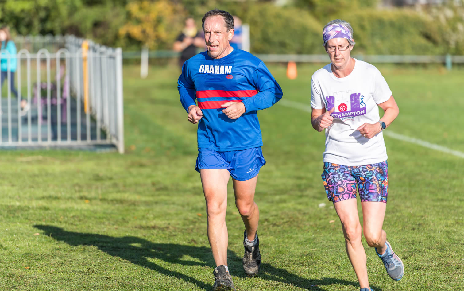 Bourton's Graham Lane finishing at King George V Playing Field parkrun, Cheltenham - 8-10-2022
