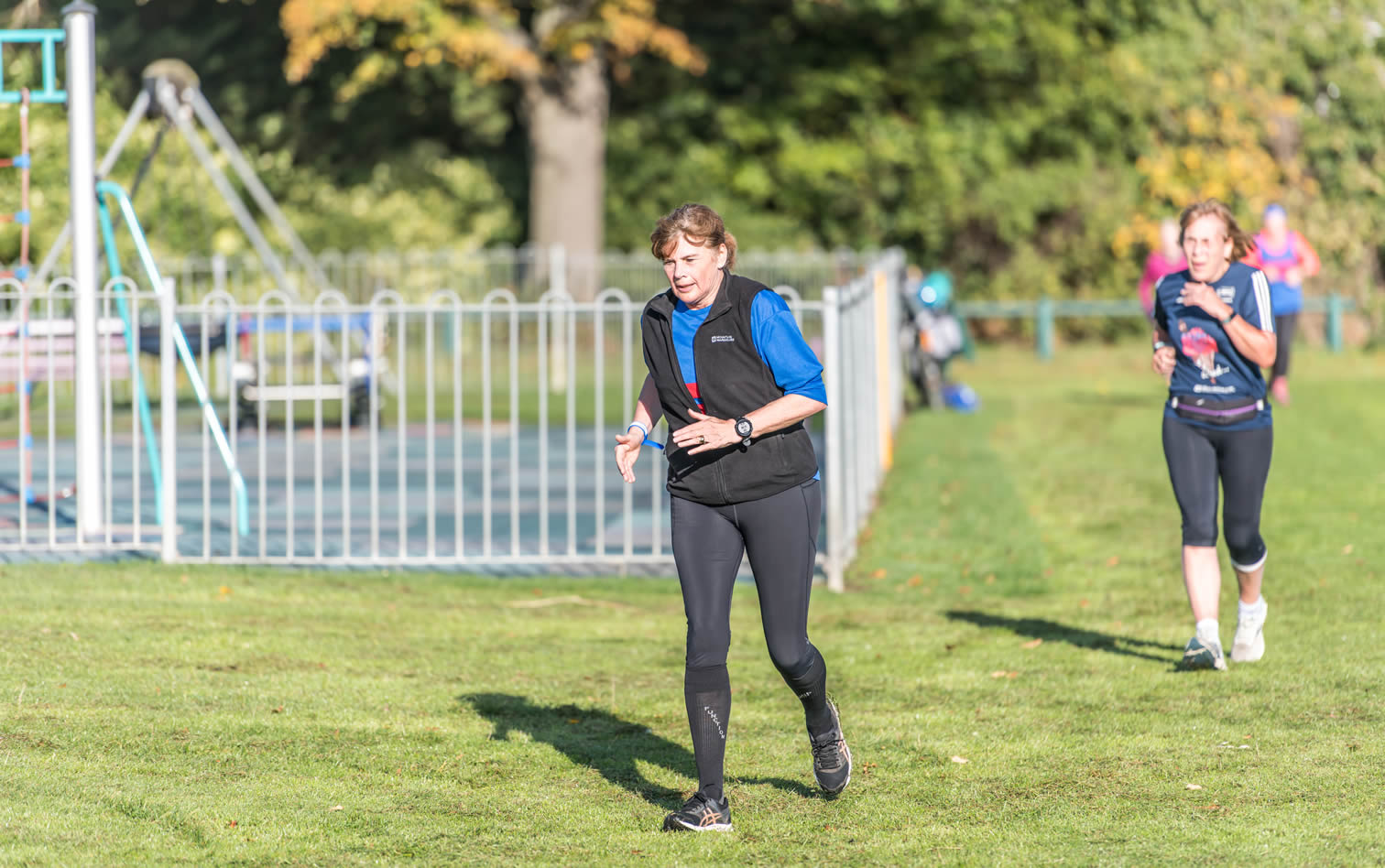 Bourton's Alie T finishing at King George V Playing Field parkrun, Cheltenham - 8-10-2022