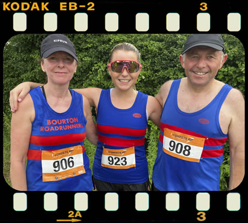 Niamh, Eva and Ian at Lightning Bolt 10k, Chippenham - 22nd June 2025