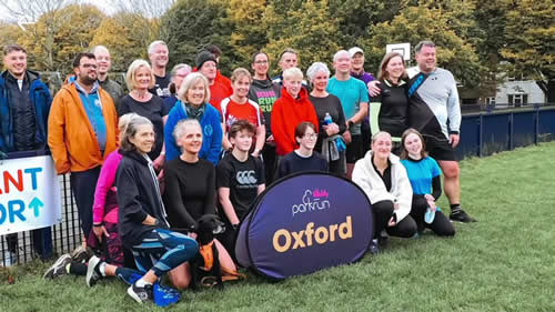 Lee and his wife Claire were representing the club at Oxford parkrun, supporting the charity Transplant Sport - 9th November 2024.
Click on image for a larger version Lee and his wife Claire were representing the club at Oxford parkrun, supporting the charity Transplant Sport - 9th November 2024