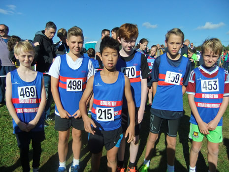 Bourton Juniors at Gloucestershire Cross-Country, Little Rissington