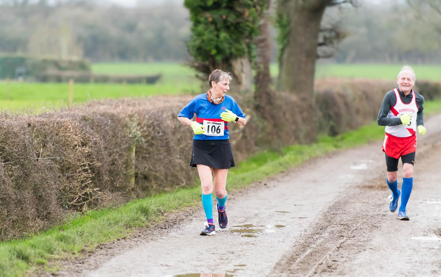 Bourton Roadrunners' Liz Hulcup at Staverton 10m - 26-01-2020
