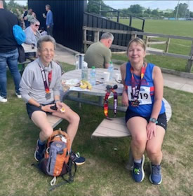 Louise and Liz at Grove Fields parkrun, Wantage - 3rd May 2025.
Click on image for a larger version Lorna and Louise at Worcester 1oK - 18th May 2025