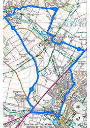 Bourton-on-the-Water and Slaughters Loop ANTICLOCKWISE Route 71