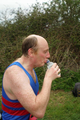 Nigel taking on water at Stratford